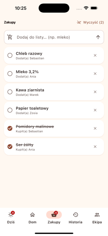 Wspólna lista zakupów